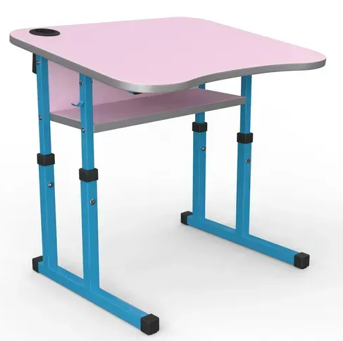 Стіл учнівський одномісний з нахилом №4-6 без полиці/600х500 МФ Вересень